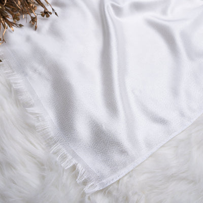 Woven Zari Lawn - White